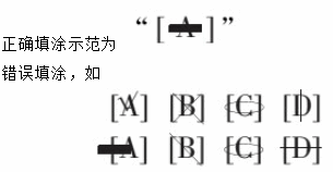 2014年云南省各類成人高等學校招生考試答題卡書寫規(guī)范規(guī)定 