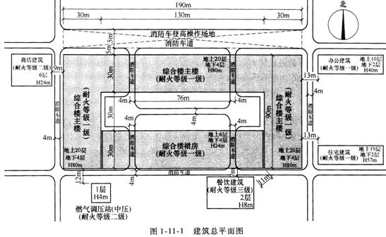 2015年消防工程師案例分析考點　高層綜合樓