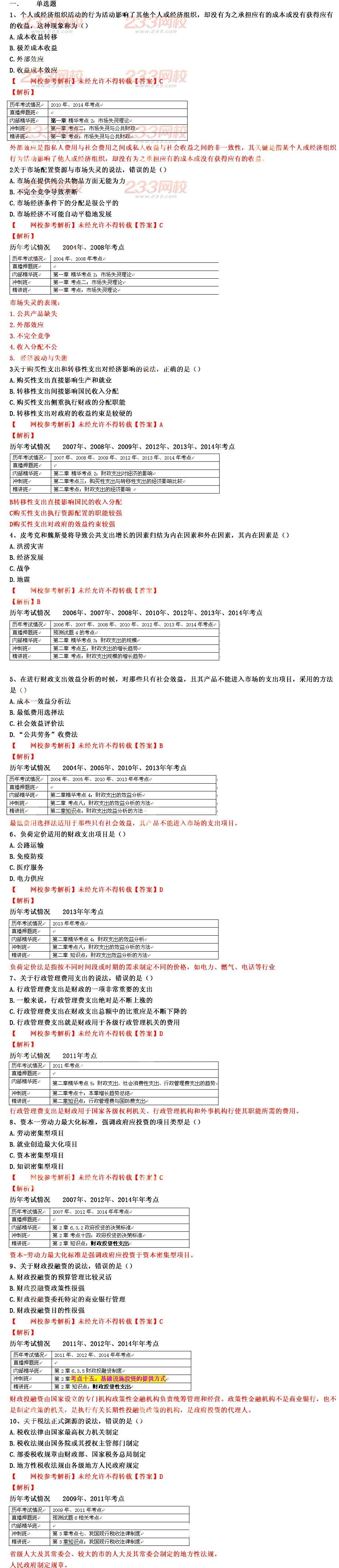 2015年經(jīng)濟(jì)師考試中級(jí)財(cái)政稅收真題及答案