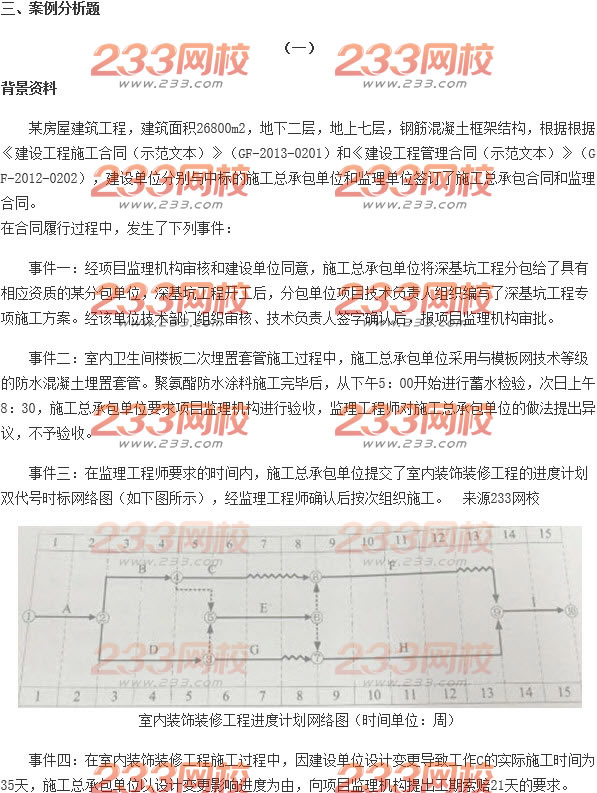 2015年二級建造師建筑工程真題