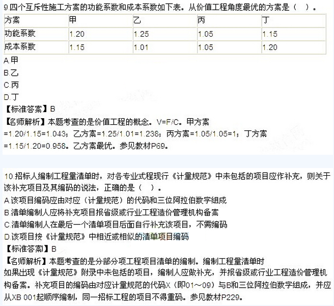 2015年一級(jí)建造師《工程經(jīng)濟(jì)》真題及答案(部分)