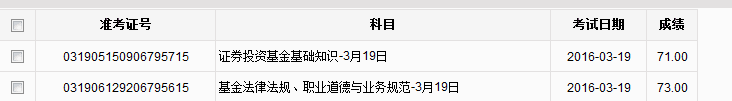 2016年3月基金從業(yè)資格考試成績查詢?nèi)肟谝验_通