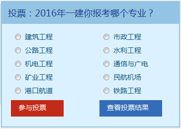 2016年一級建造師你會報考哪個專業(yè)？