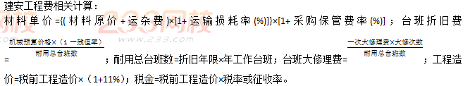 建筑安裝工程費用項目的組成與計算