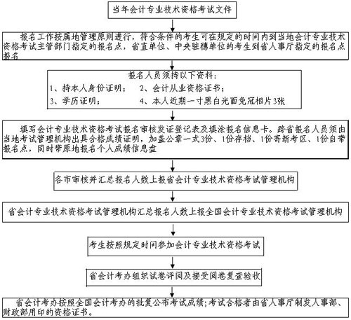 中級會計專業(yè)技術(shù)資格考試工作流程示意圖